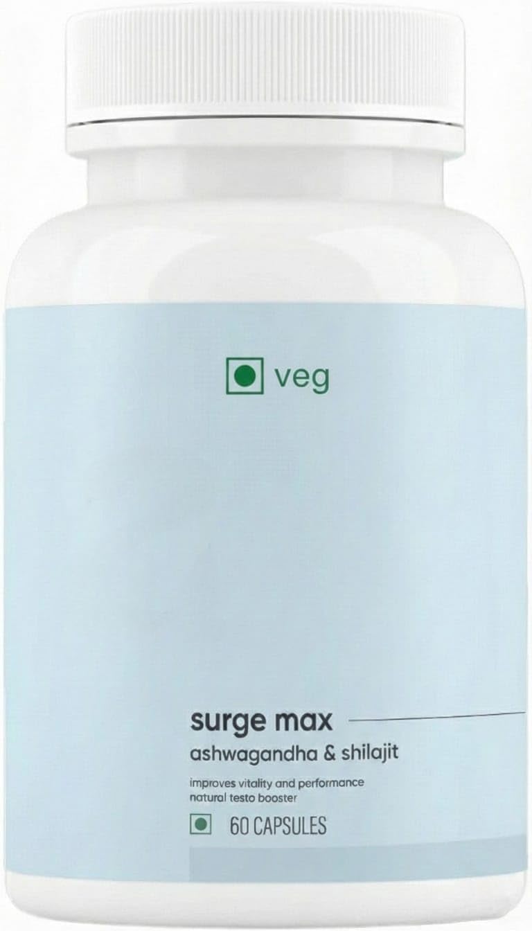 Surge Maxs - Cápsulas con Shilajit, Ashwagandha, Gokshura y Safed Musli - 60 Cápsulas