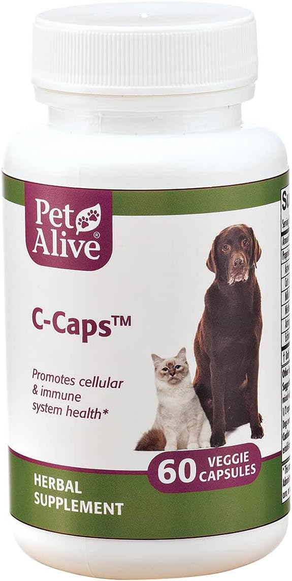 C-Caps - Suplemento Herbal Natural para Perros y Gatos - 60 Cápsulas Vegetales