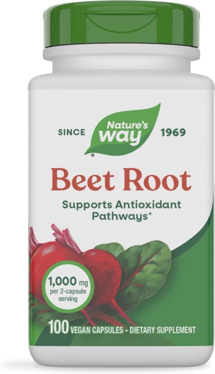 Nature's Way Raíz de Remolacha 500 mg, 100 Cápsulas Vegetarianas, Paquete de 3