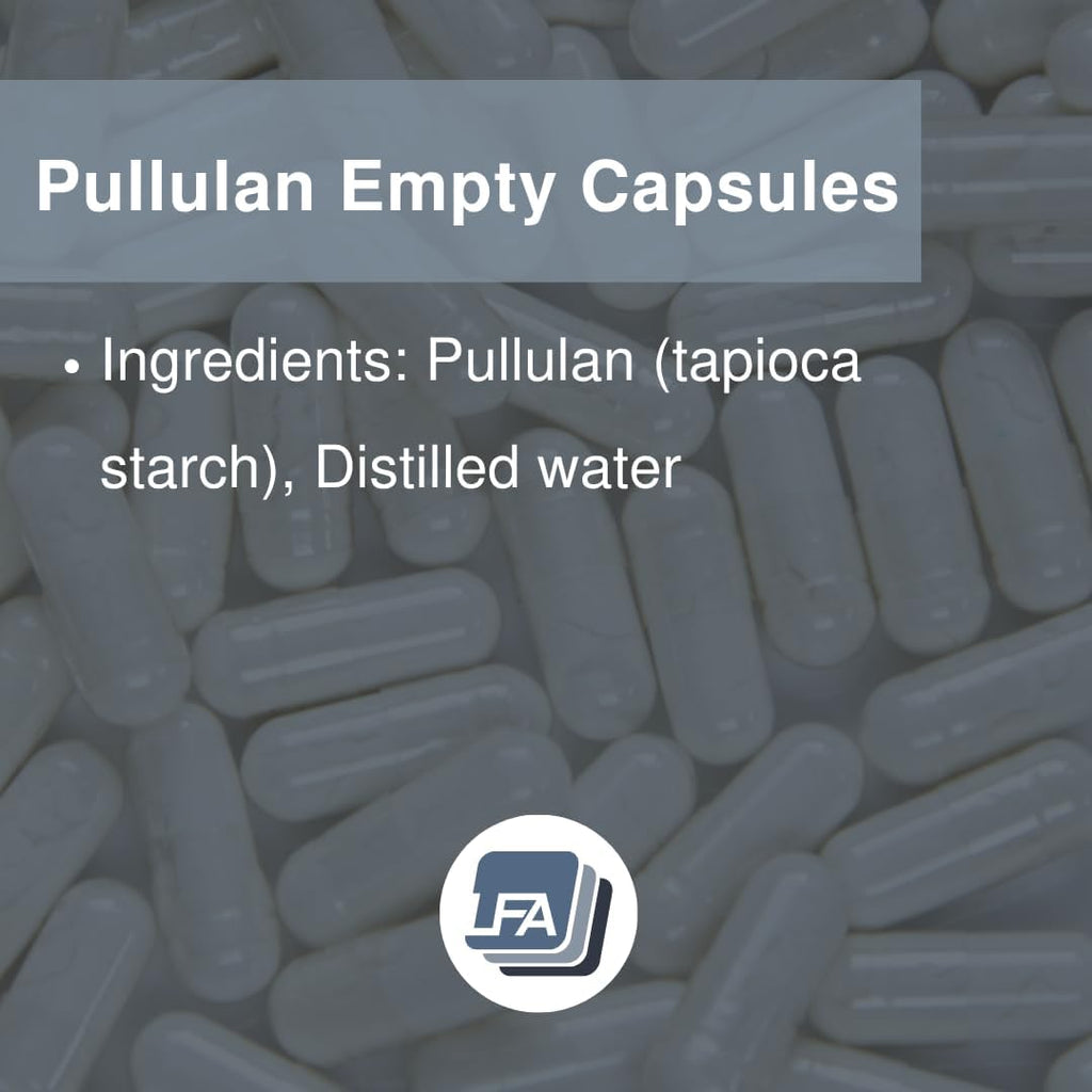 Cápsulas Vacías Tamaño 1 - Pullulan Vegano - 120 Unidades - Cápsulas Vegetales para Suplementos DIY