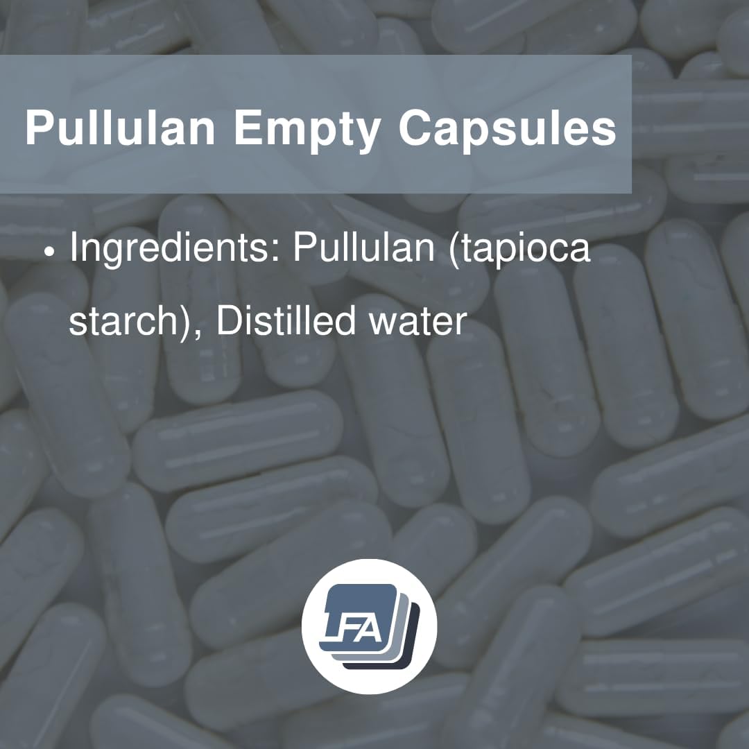 Cápsulas Vacías Tamaño 1 - Pullulan Vegano - 120 Unidades - Cápsulas Vegetales para Suplementos DIY