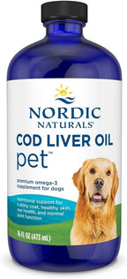 Nordic Naturals Cod Liver Oil for Dogs, Unflavored - 8 oz (237 ml) - 1048 mg Omega-3 per Teaspoon