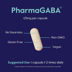 BESTVITE PharmaGABA (120 Cápsulas Vegetales) - Suplemento Natural de GABA - Sin Estearatos - Vegano - No Transgénico - Sin Gluten
