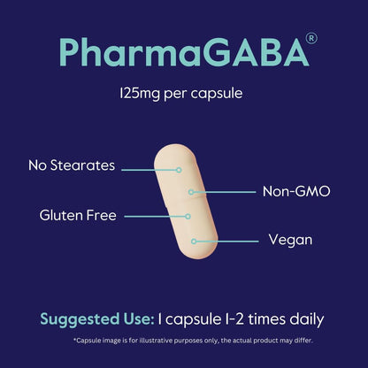 BESTVITE PharmaGABA (120 Cápsulas Vegetales) – No transgénico: verificado como libre de organismos genéticamente – Image 4
