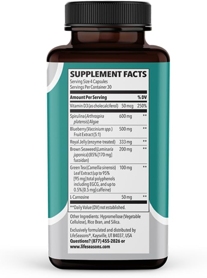 LifeSeasons Stem Boost-R – Apoyo Celular con Antioxidantes – 120 Cápsulas