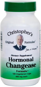 Christopher's Original Formulas Changease Hormonal Formula – 450 mg – 100 Vegetarian Capsules – Herbal Support for Menopause