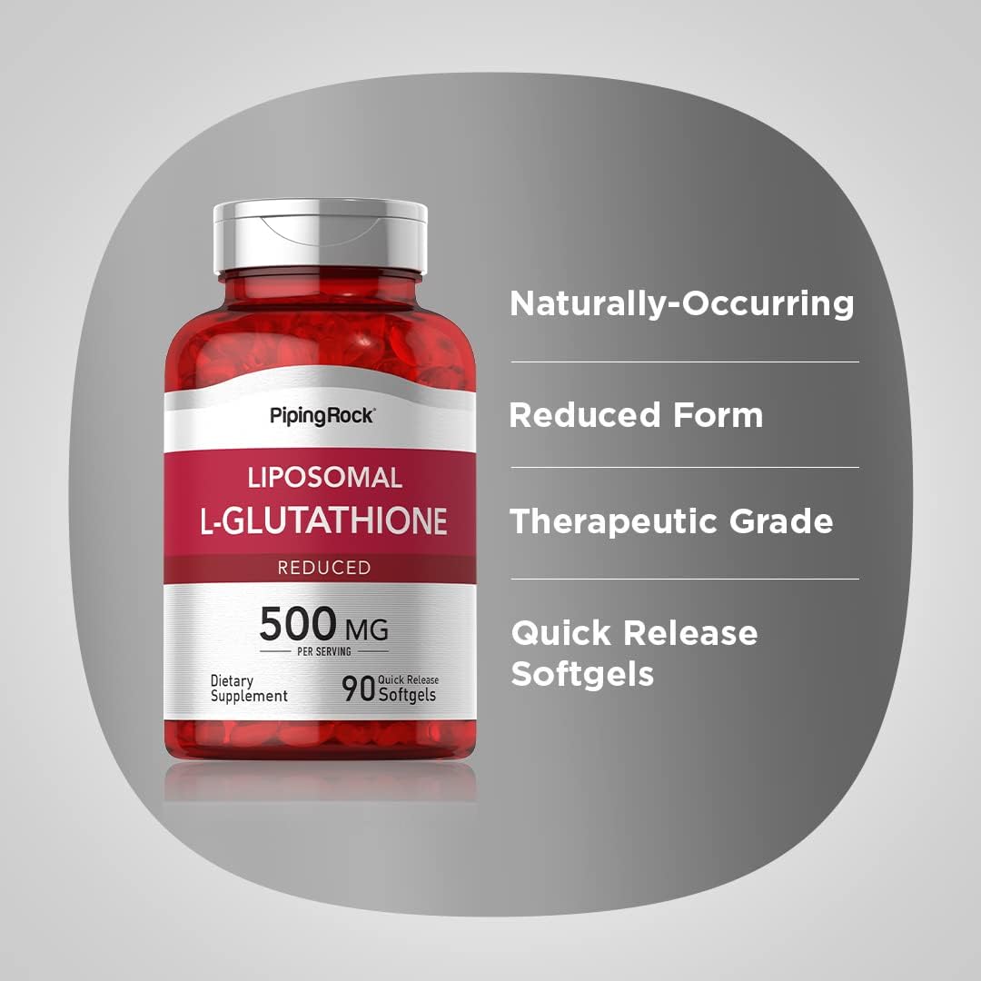 Piping Rock Glutatión Liposomal | 500mg | 90 Cápsulas Blandas