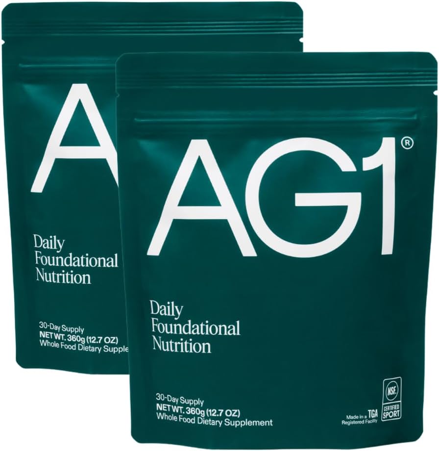 AG1 Greens Powder – Suplemento Multivitamínico, Probiótico y Superfood (Family Value Kit)