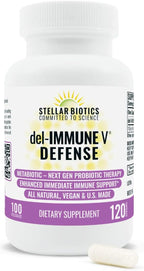 Del-Immune V® Defense by Stellar Biotics – Metabiótico Natural para el Apoyo Inmune y la Salud Intestinal (60 Cápsulas)