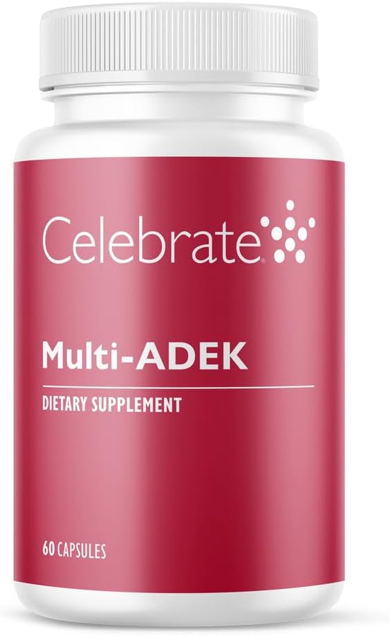 Celebrate Vitamins Multi ADEK Multivitamínico Bariátrico Sin Hierro, 60 Cápsulas