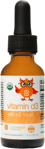 Serawise Organic Liquid Vitamin D3 with K2 - 30 ml