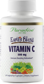Paradise Herbs Earth's Blend Vitamina C con Adaptógenos y Superalimentos, 90 Cápsulas Vegetales