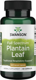 Swanson Full Spectrum Llantén (Hoja) Plantago Major 400 mg 60 Cápsulas