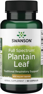 Swanson Full Spectrum Llantén (Hoja) Plantago Major 400 mg 60 Cápsulas