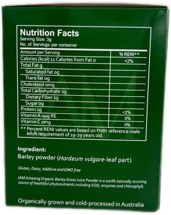 IAM Amazing Pure Barley Mezcla en Polvo para Bebida de Australia - 3 Cajas (30 Sobres)