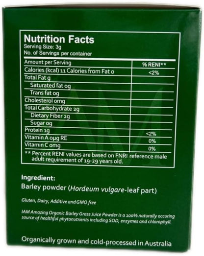 IAM Amazing Pure Barley Mezcla en Polvo para – Pack de 3 cajas con 10 sobres cada una: total 30 sobres. – Image 4
