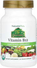 NaturesPlus Source of Life Garden Vitamina B12 - 60 Cápsulas - Metilcobalamina con Complejo B y Extractos Vegetales Orgánicos
