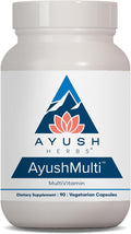 Ayush Multi - Multivitamínico con Yodo y Zinc para Hombres y Mujeres, 90 Cápsulas