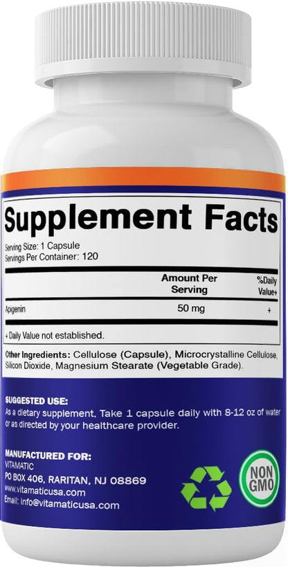 Vitamatic Apigenina 50mg - 120 Cápsulas Vegetales (2 Envases, 240 Cápsulas) – Image 7