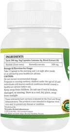 Shallaki (Boswellia serrata) Cápsulas - Pack de 2 x 60 Cápsulas de 500 mg