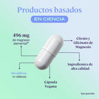 B-FIT B Magnesio Glicinato y Citrato - Apoya el Sueño y la Recuperación Muscular - Vegano - 496 mg - 220 Cápsulas - 2 Meses de Suministro