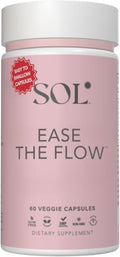 Ease the Flow de Sol Nutrition - Alivio del PMS y Síndrome Premenstrual, 60 Cápsulas con Vitaminas B6 y B8