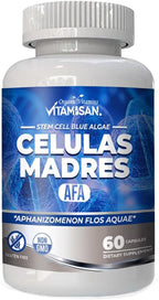 VITAMISAN Celulas Madres AFA Cápsulas de Alga Azul Verde, 60 cápsulas (Pack de 8)