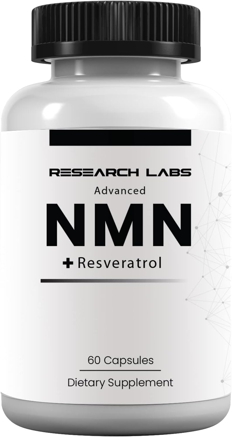 Research Labs Advanced NMN Resveratrol & – NMN (Mononucleótido de Nicotinamida): Precursor de NAD+, coenzima – Image 1