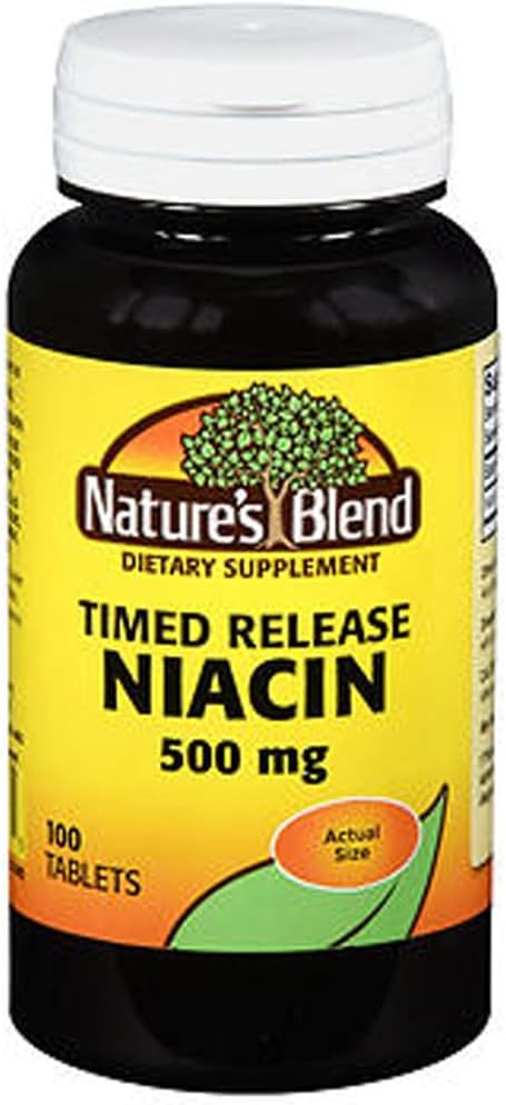 Nature's Blend Niacina Liberación Prolongada 500 mg 100 Comprimidos