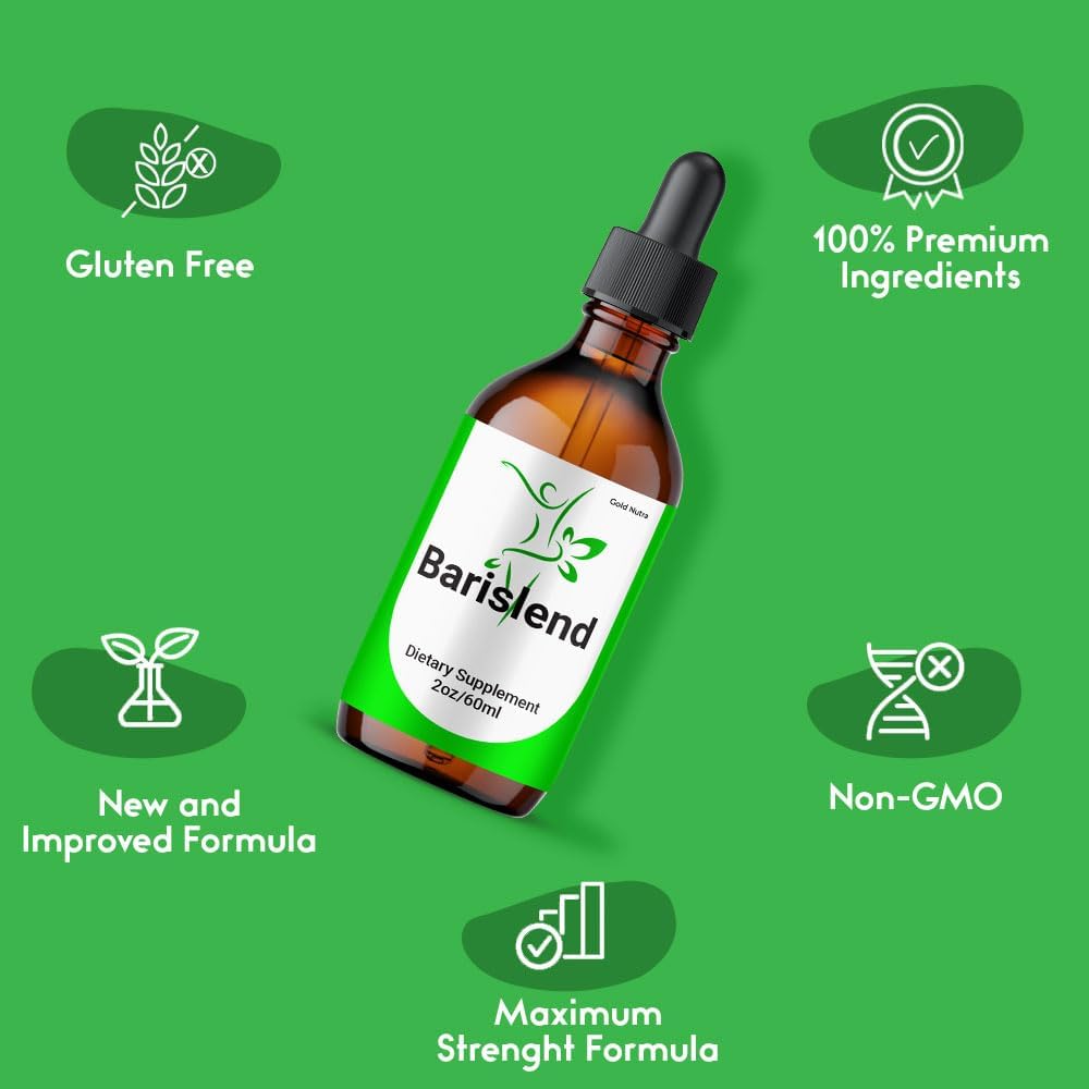 (2 Pack) Barislend Drops, Fórmula de Máxima Fuerza Natural, Suplemento Líquido Barislend Drops, Extracto Oficial de Vitaminas