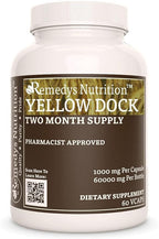 Raíz de Yellow Dock 1000 mg, 60 Cápsulas Veganas - Suplemento Herbal - Remedy's Nutrition