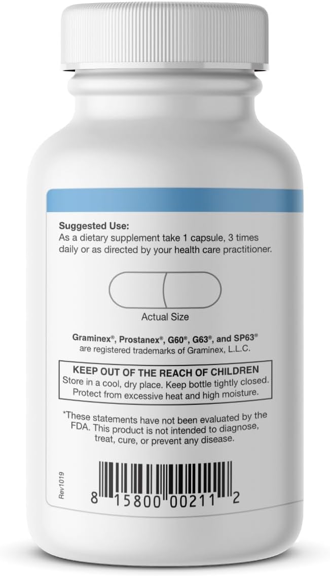 Graminex Prostanex - Flower Pollen Extract and Saw Palmetto for Prostate Health, 90 Vegetarian Capsules
