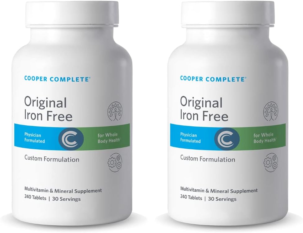 Cooper Complete Multivitamínico Original Sin Hierro, Suministro para 60 Días, Paquete de 2