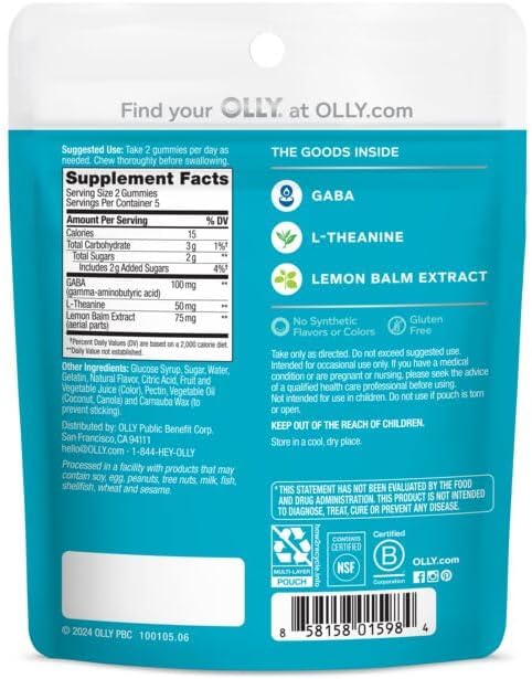 OLLY Goodbye Stress Gominolas - Tamaño de Prueba (10 unidades)