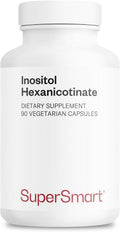 Supersmart - Inositol Hexanicotinate 1500 mg/día (Niacina sin Enrojecimiento) - Suplemento de Vitamina B3 | Sin OGM y Sin Gluten - 90 Cápsulas Vegetales