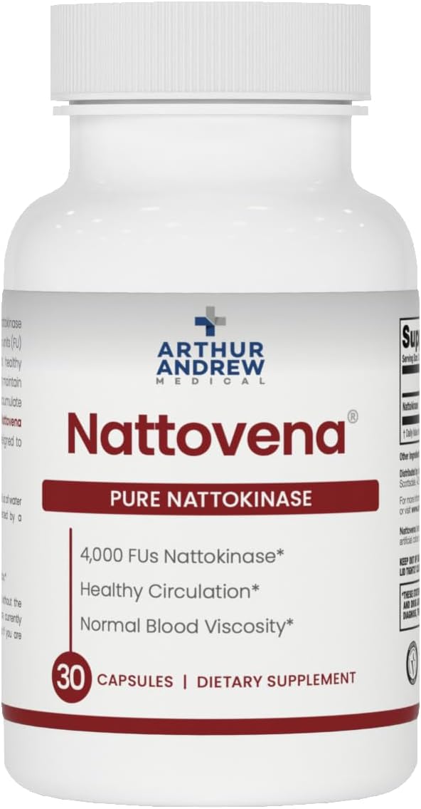 Arthur Andrew Medical Nattovena Nattokinase 4000 FU 180 Capsules
