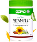 OZiva Vitamina E 100% Natural de Origen Vegetal con Aloe Vera y Aceite de Argán, 30 Cápsulas Veganas, no Transgénico