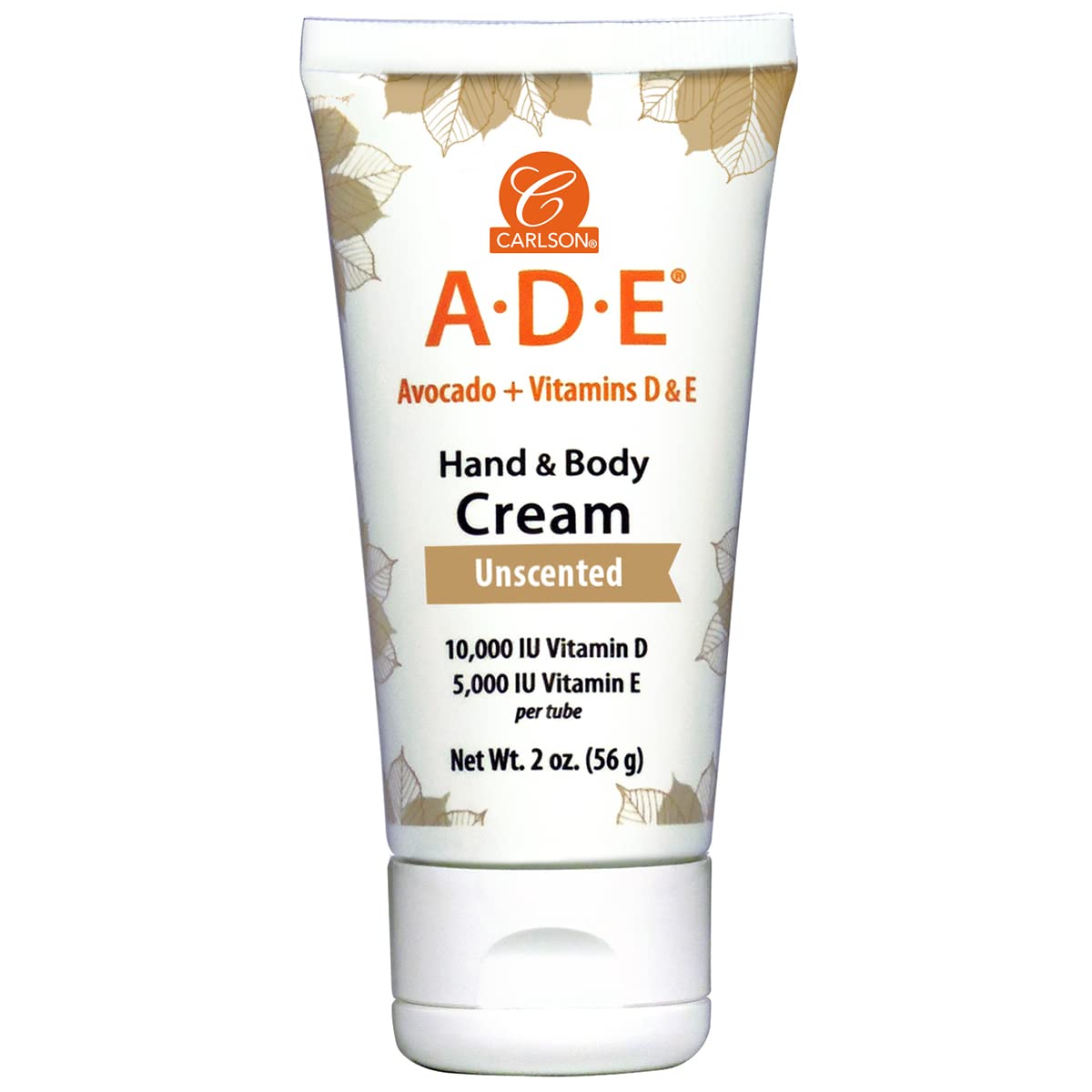 Carlson ADE Crema de Manos y Cuerpo con Aceite de Aguacate, Vitamina D 10000 UI, Vitamina E 5000 UI, Sin Fragancia, 57 g