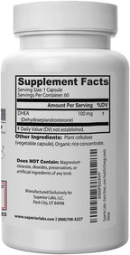 Superior Labs DHEA 100 mg - 60 Cápsulas Vegetales - Sin OGM