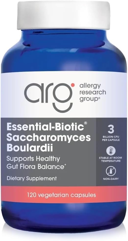 ARG Essential-Biotic Saccharomyces Boulardii - 9 mil millones de UFC - Levadura probiótica - 120 cápsulas