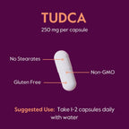 BESTVITE TUDCA 250mg - 60 Cápsulas - Ácido Tauroursodesoxicólico - Sin Estearatos - Sin Gluten - No GMO