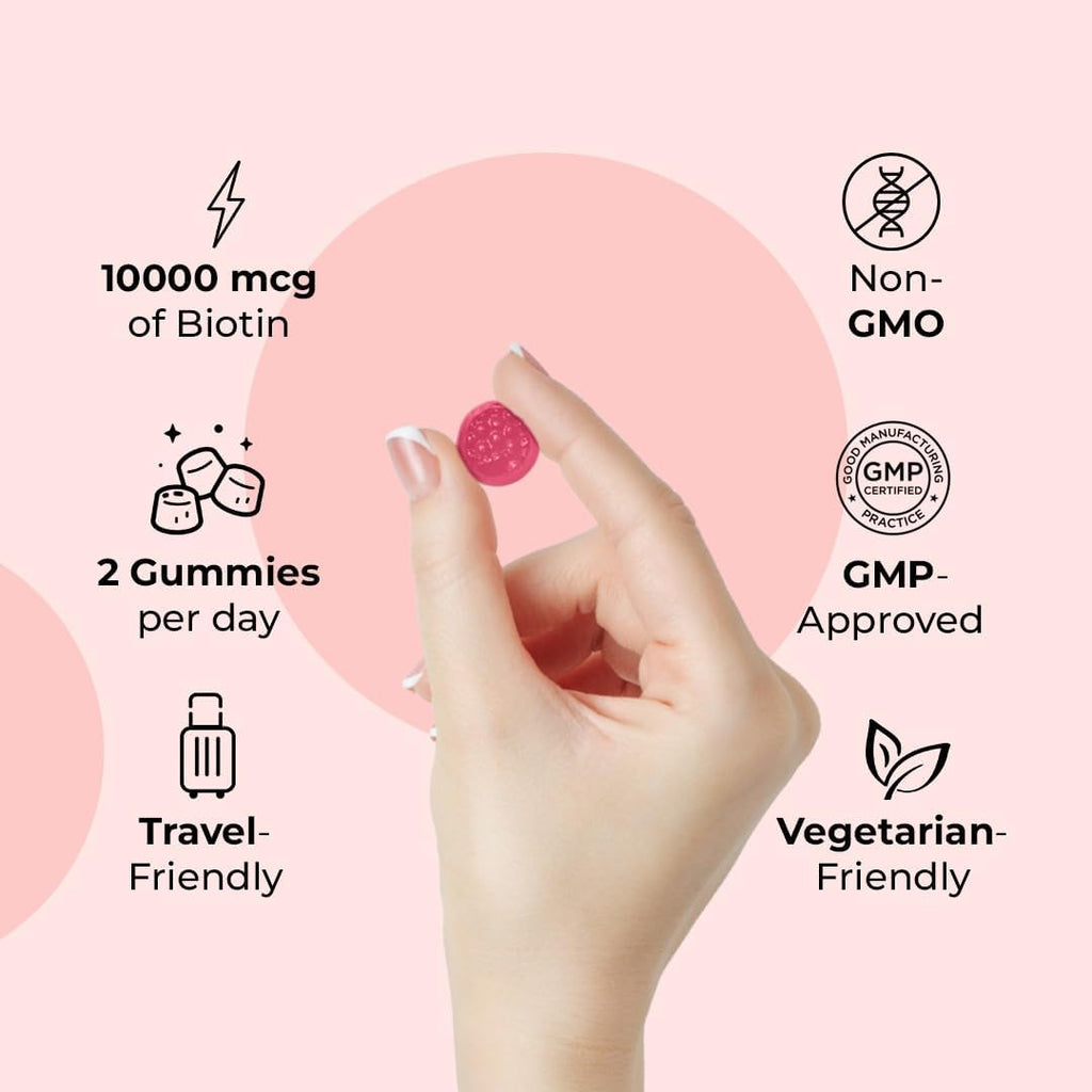 LifeCentric Health Biotina 10000mcg Gominolas Veganas para Adultos