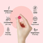 LifeCentric Health Biotina 10000mcg Gominolas Veganas para Adultos