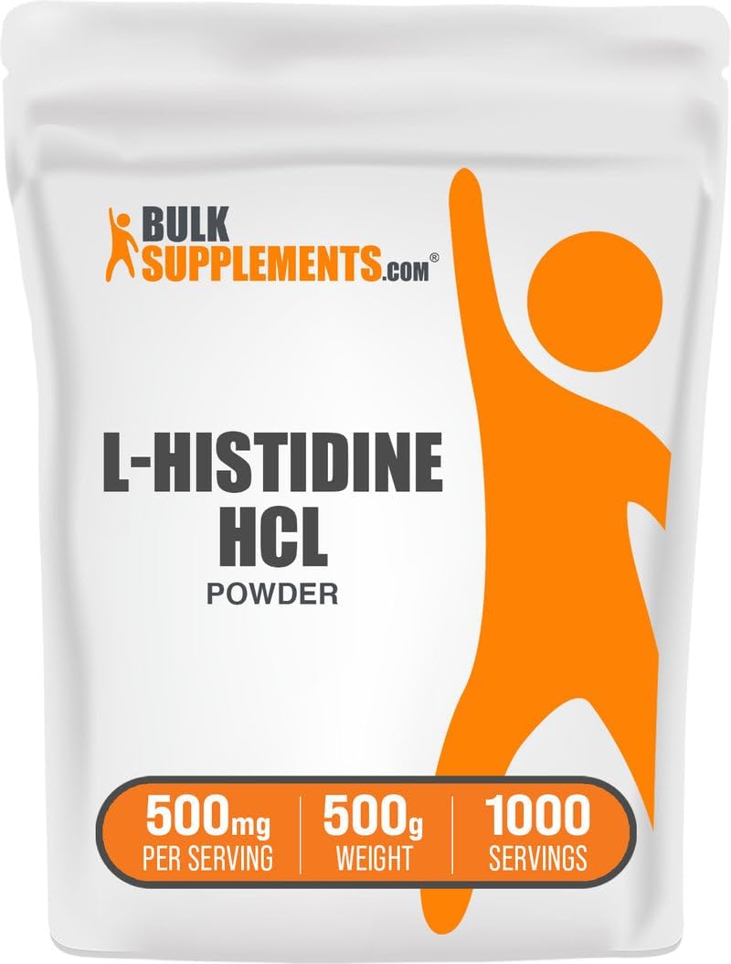 L-Histidine HCl Powder (500g) - Essential Amino Acid Supplement - BulkSupplements
