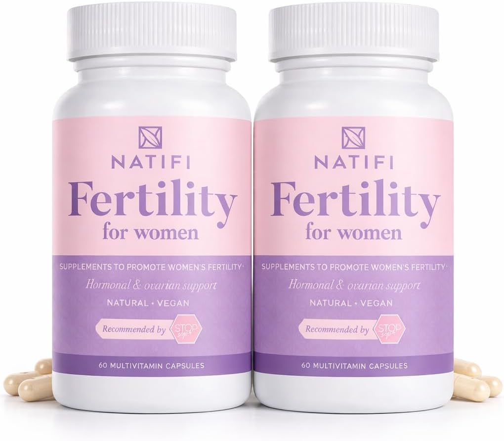 Natifi Conception - Vitaminas Prenatales de Fertilidad, Regulan el Ciclo y Equilibran Hormonas, 60 Cápsulas