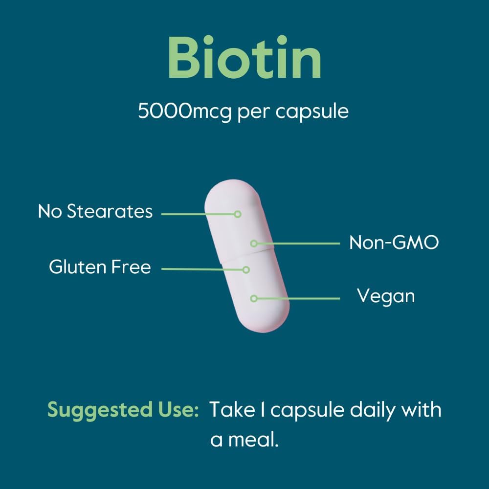 BESTVITE Biotina 5000mcg (120 Cápsulas Vegetales)