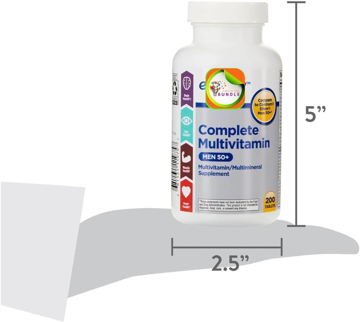 Multivitamínico Completo para Hombres 50+ - 200 Comprimidos Veganos