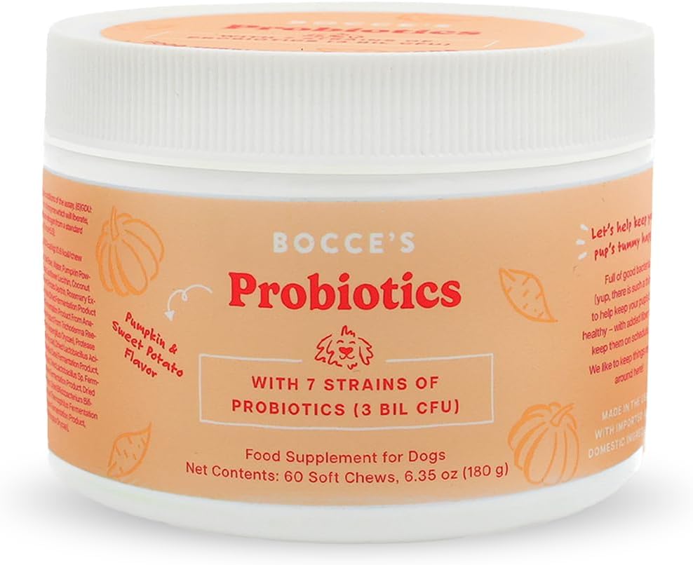Bocce's Bakery Multivitamínico para Perros - Masticables Diarios Multi-funcionales con Mezcla de Vitaminas Esenciales, Sabor Queso y Miel, 60 uds