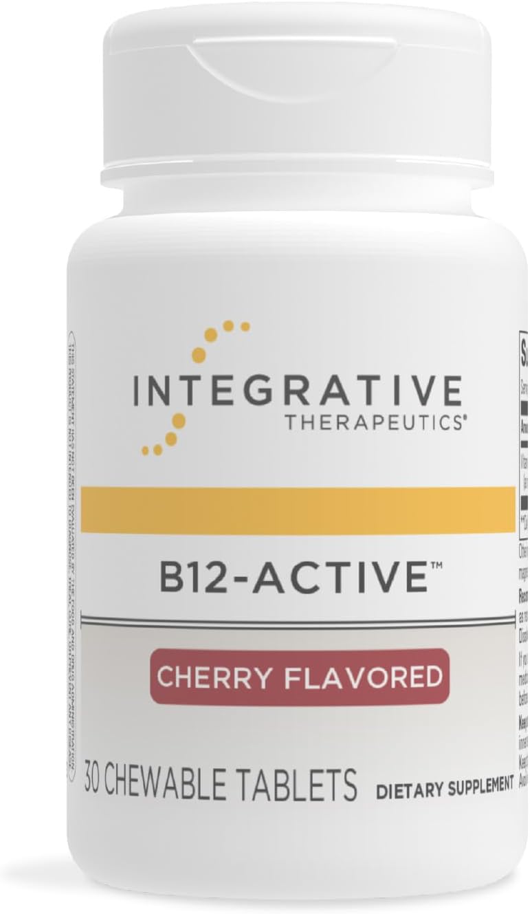 B12-Active - Metilcobalamina 1000 mcg - 30 Comprimidos Masticables Sabor Cereza