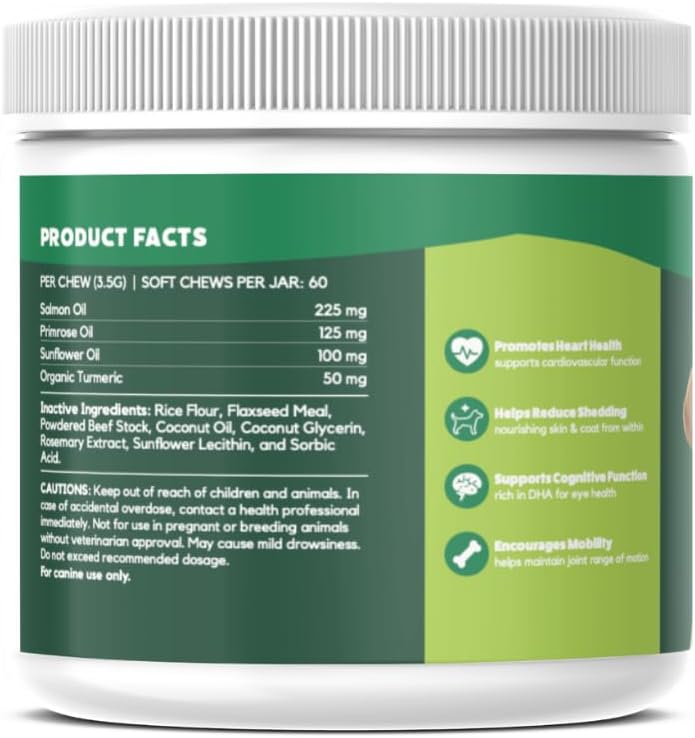 WNz Health Omega 3 Snacks for Dogs - Skin & Coat - 55 Count (227g)